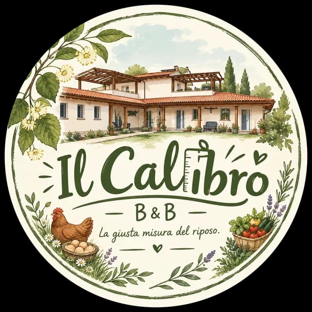 Logo Il Calibro B&B: la casa tra il verde, con le galline e i prodotti dell’orto